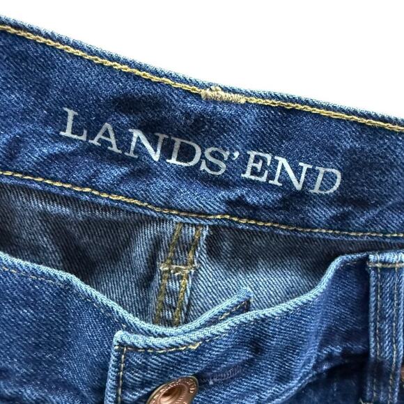 Lands End Womens Plus Size High Rise Straight Leg Jeans Medium Wash Size 16W - Picture 2 of 5